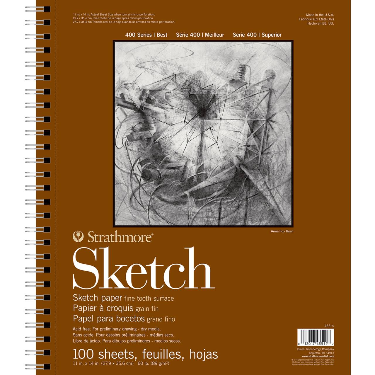 Strathmore Sketch Paper Pad, 400 Series, 100 Sheets, 11" x 14"